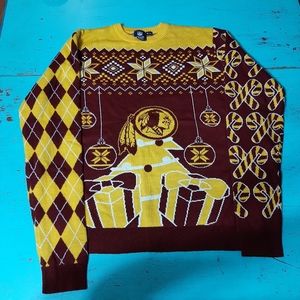 Redskins football Ugly Christmas sweater XL